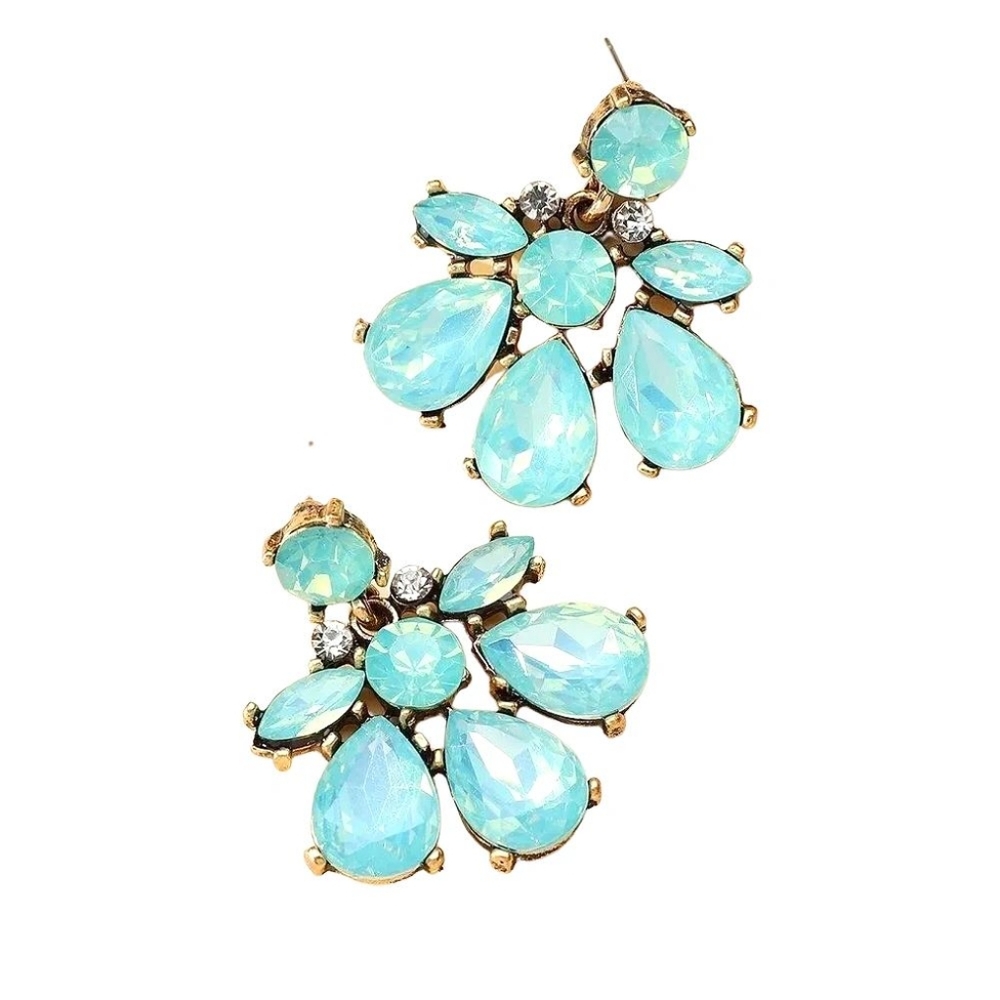 NWOT  Retro Blue Drop Earrings
